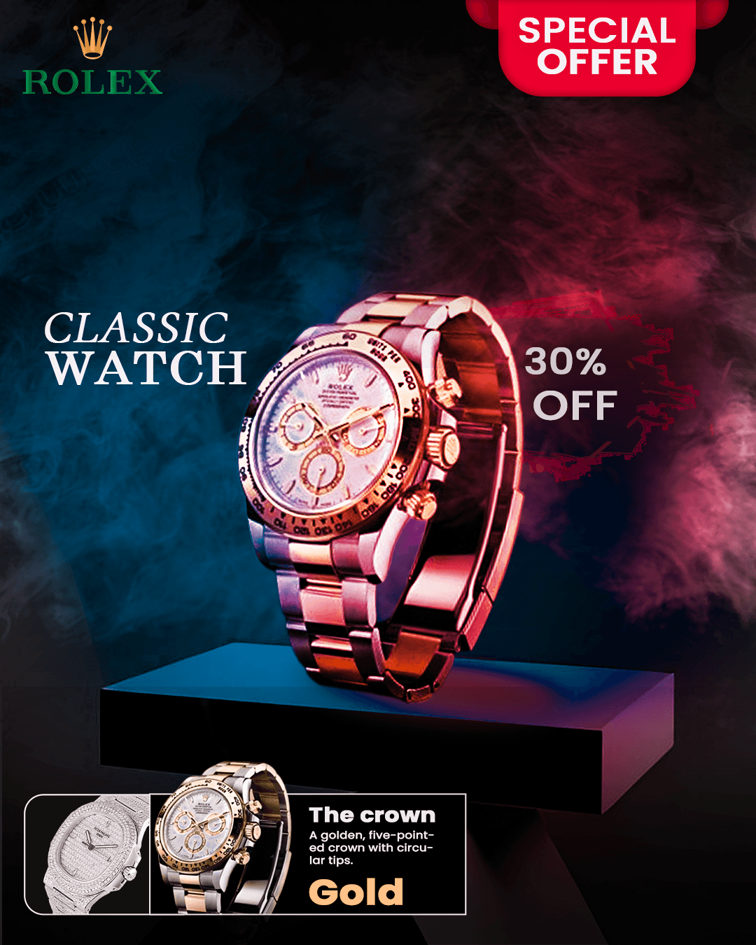 Watch poster by Sunny graphic ui