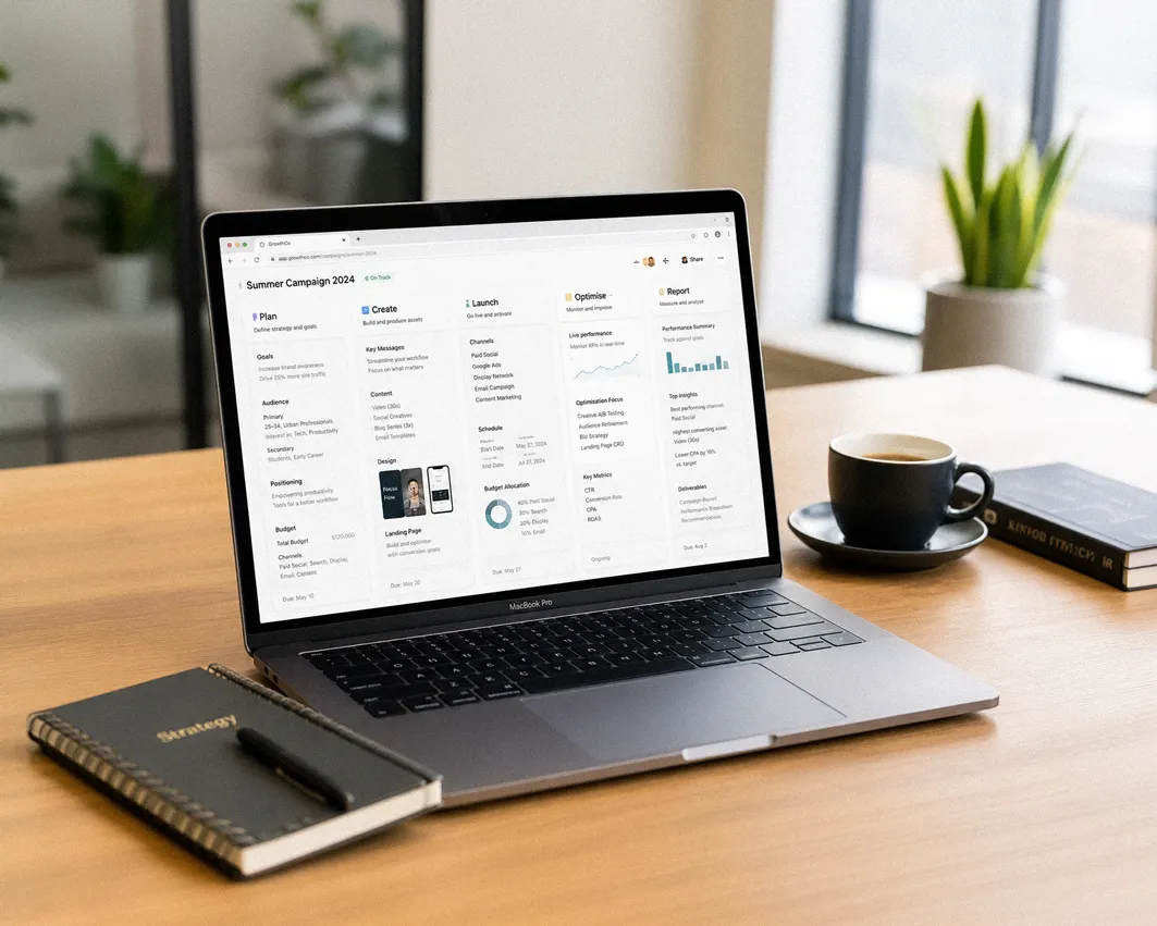 Wireframe sketches of multiple website pages on a laptop screen.