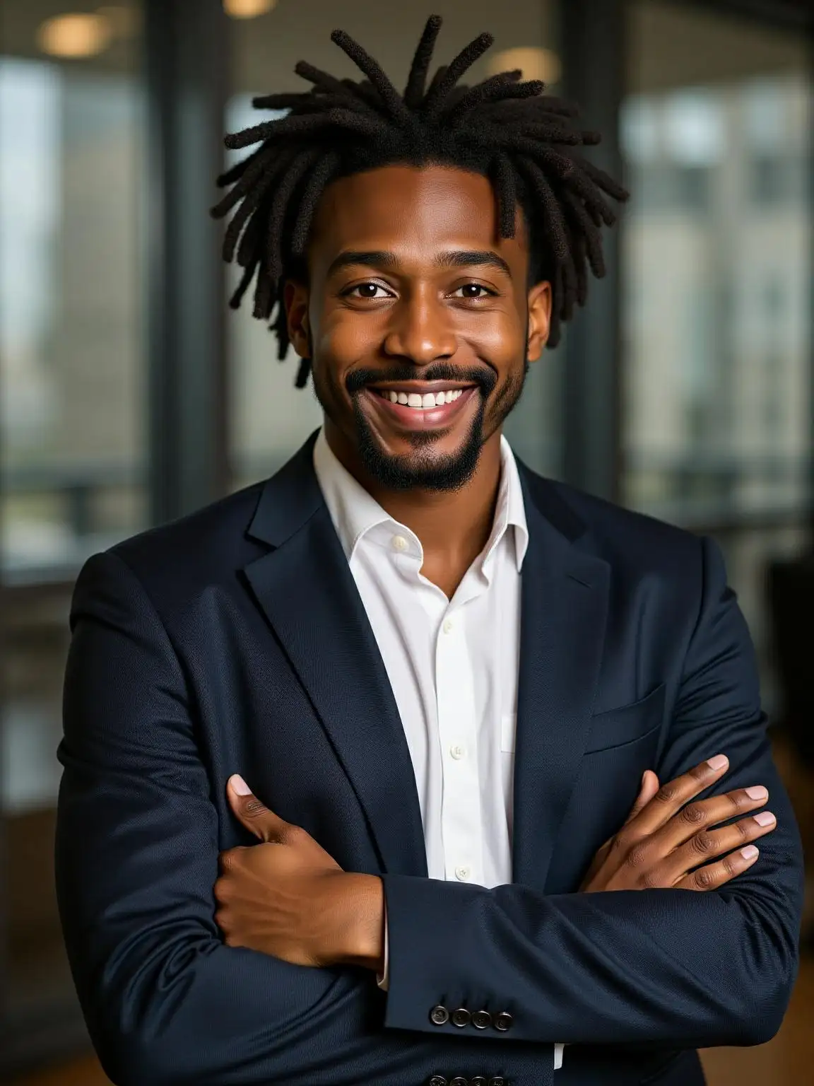 Black male resume photo made with Free AI Headshot Generator