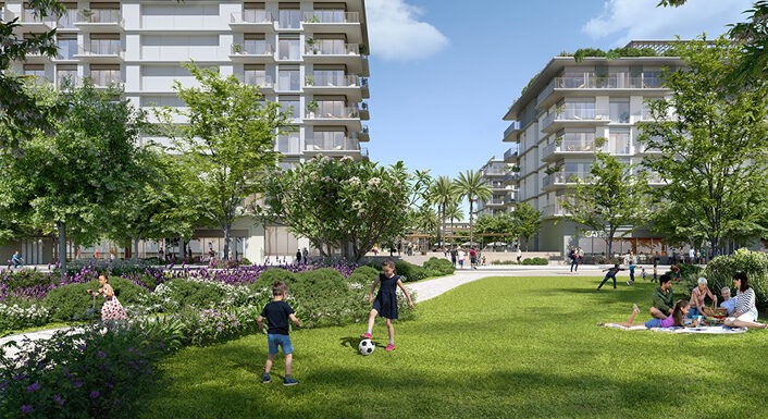 Lush green parks and community spaces. Our real estate agents help you find the ideal home at Fior by Emaar.