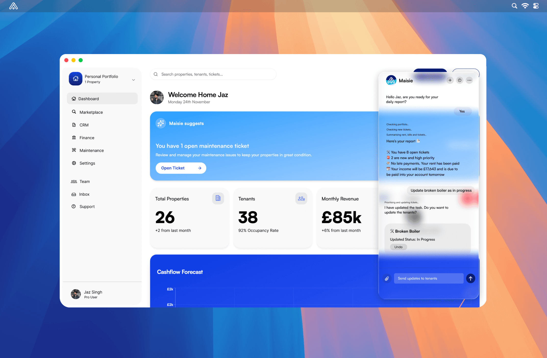 An image of Dreelio's dashboard