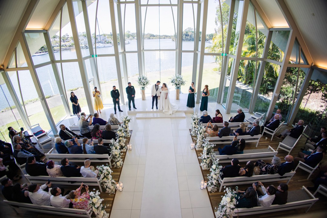 Wedding ceremony in chapel