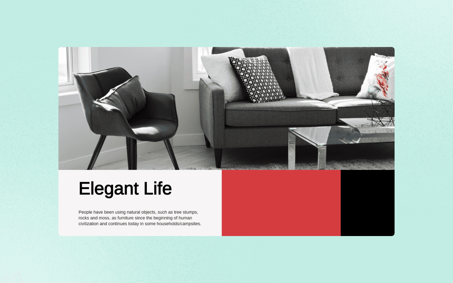 Elegant furniture presentation template