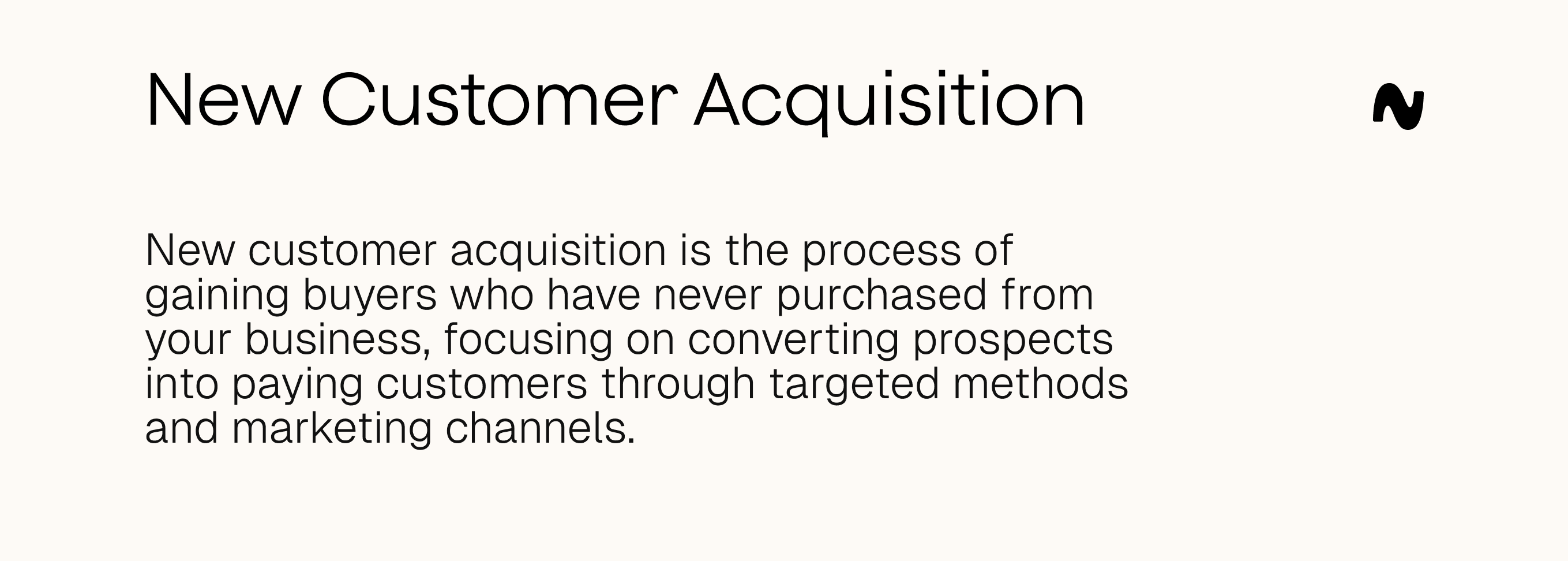 New Customer Acquisition