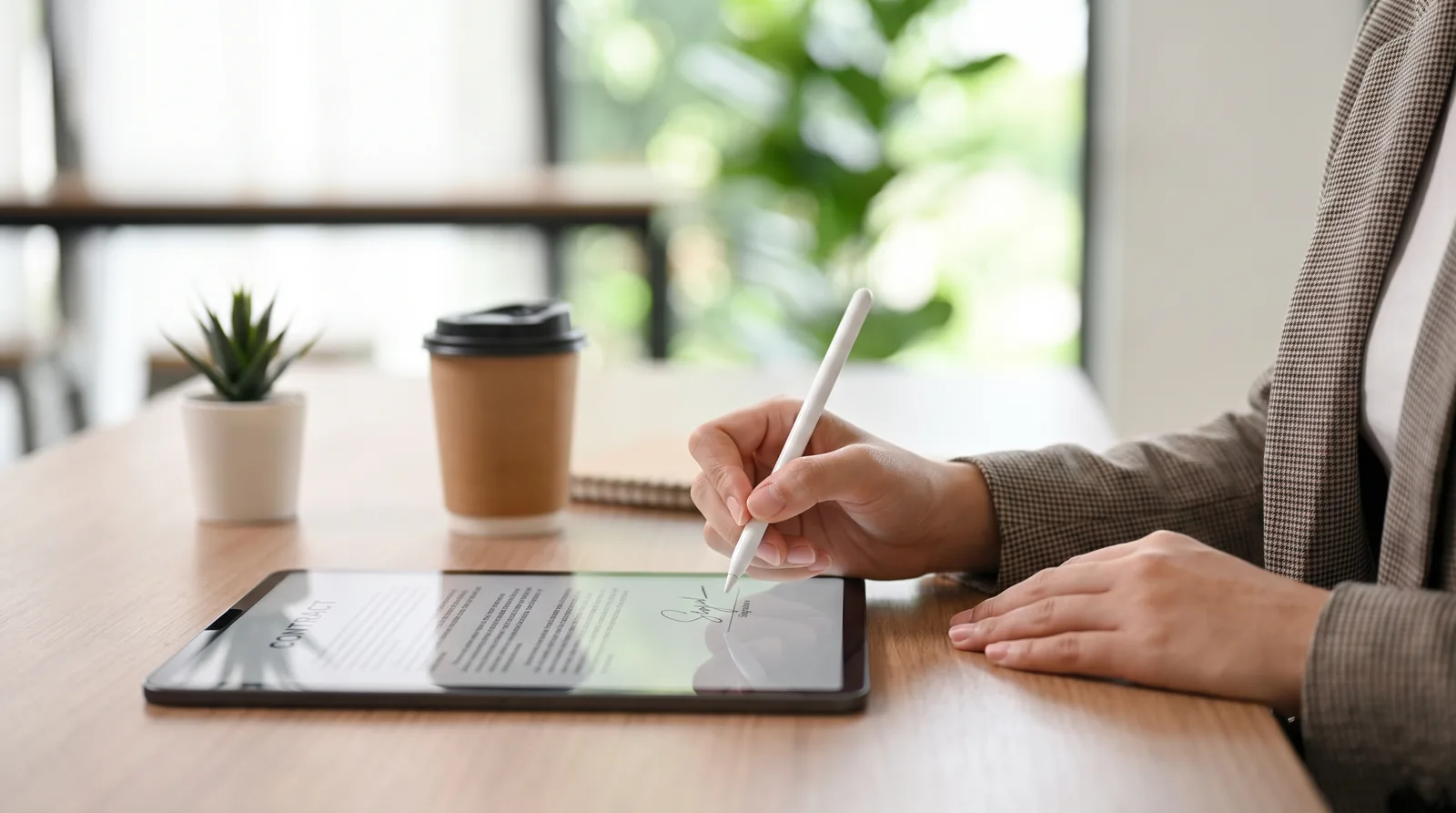 Remote document signing Dubai with attested company papers and pen