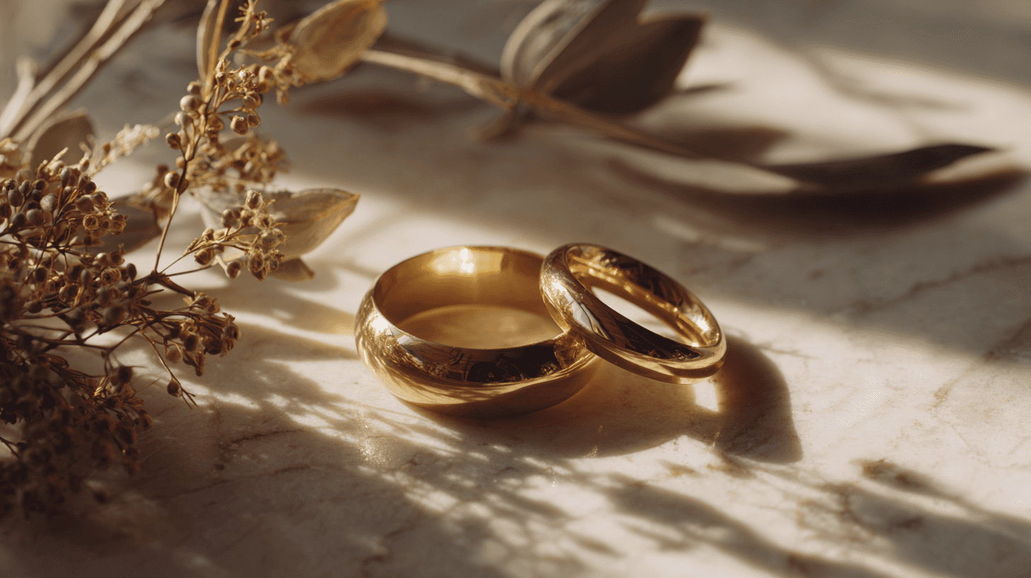 Studio Shoot of Wedding bands