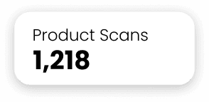 View number of product scans in a flash.