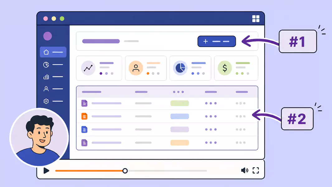 A product walkthrough using annotations to show how a product works.