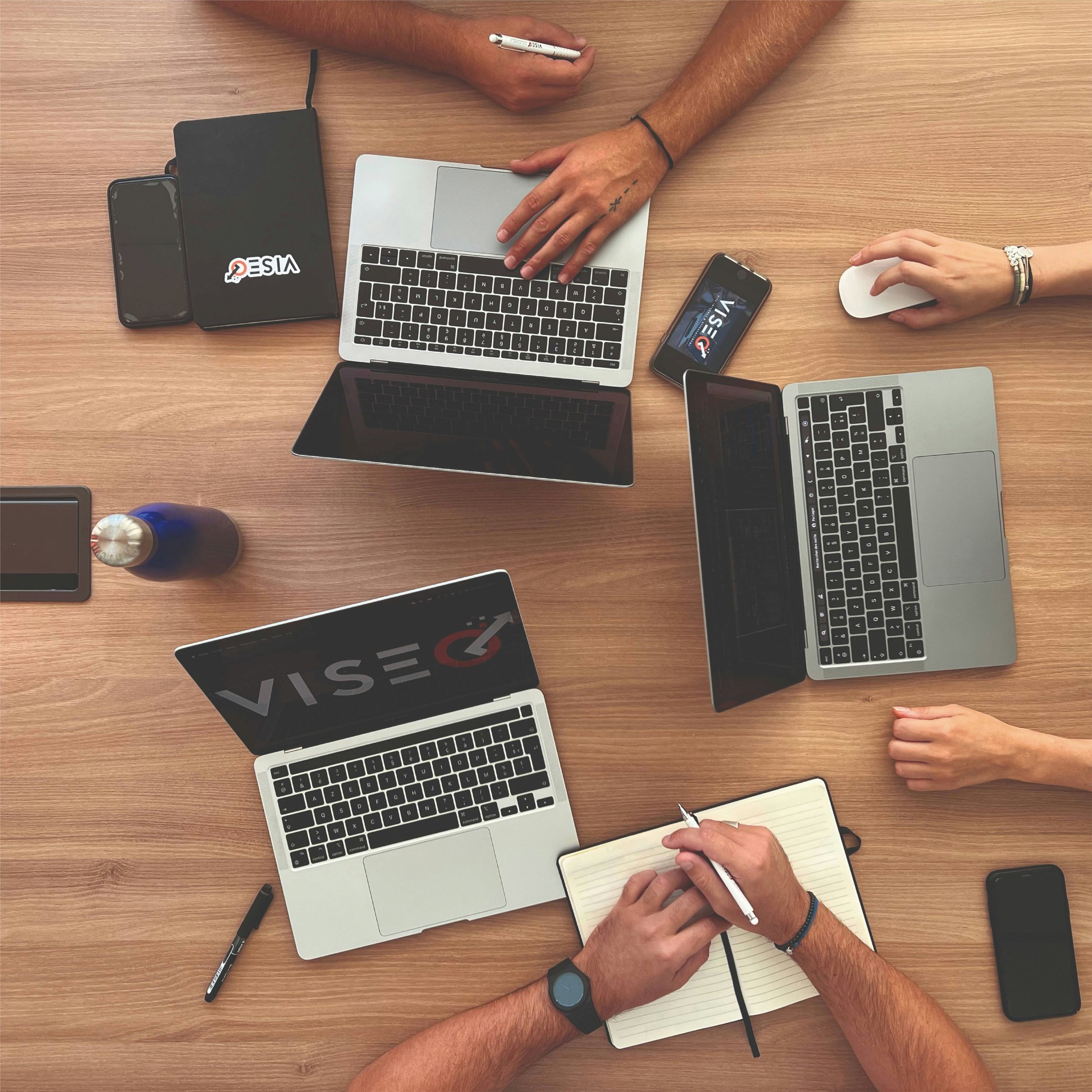 laptops on the desk