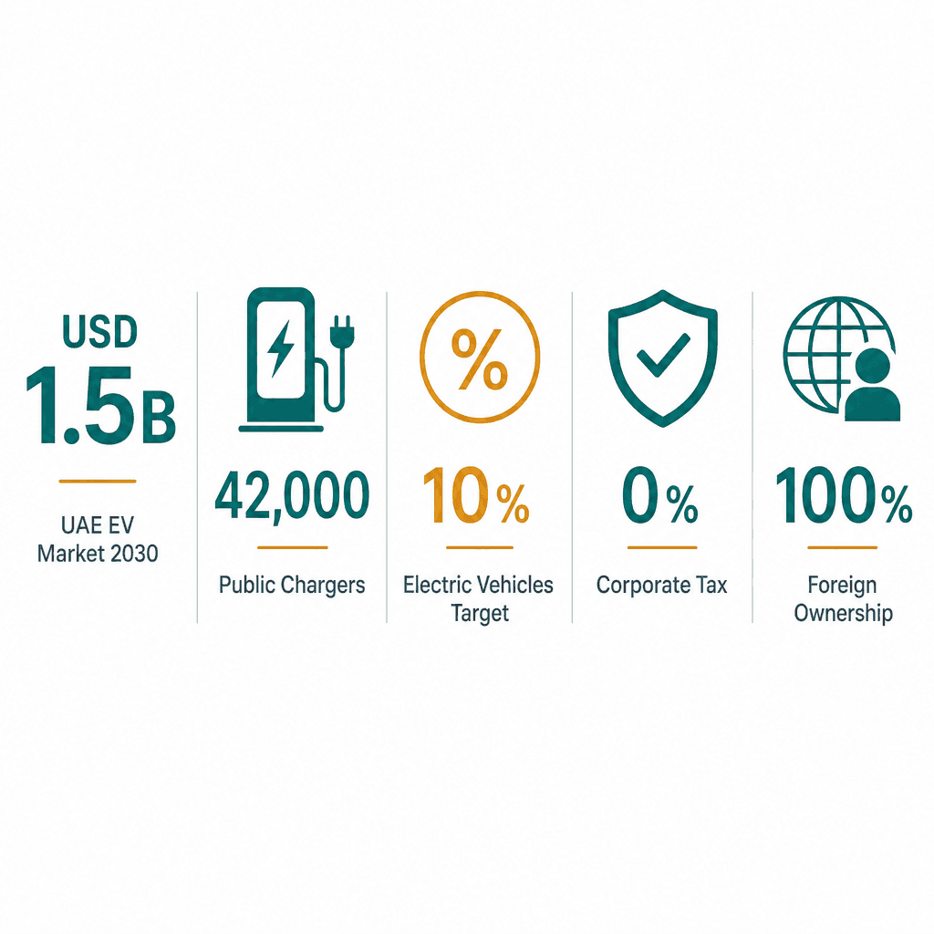 Infographic: Apply for a Electric Vehicle Charging Systems Trading License in Dubai