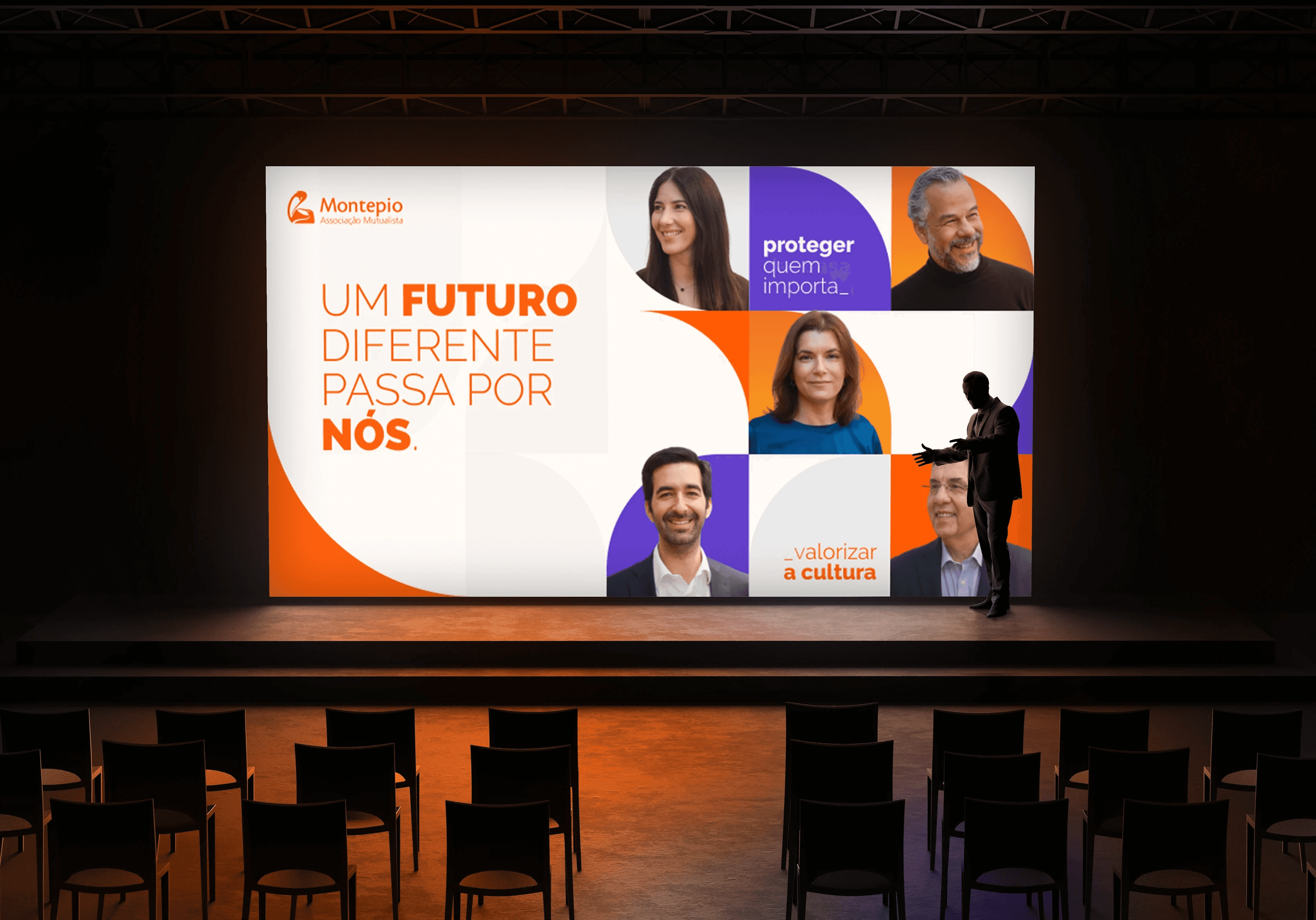 Modern food magazine brochure mockup with bold typography and bright yellow accents