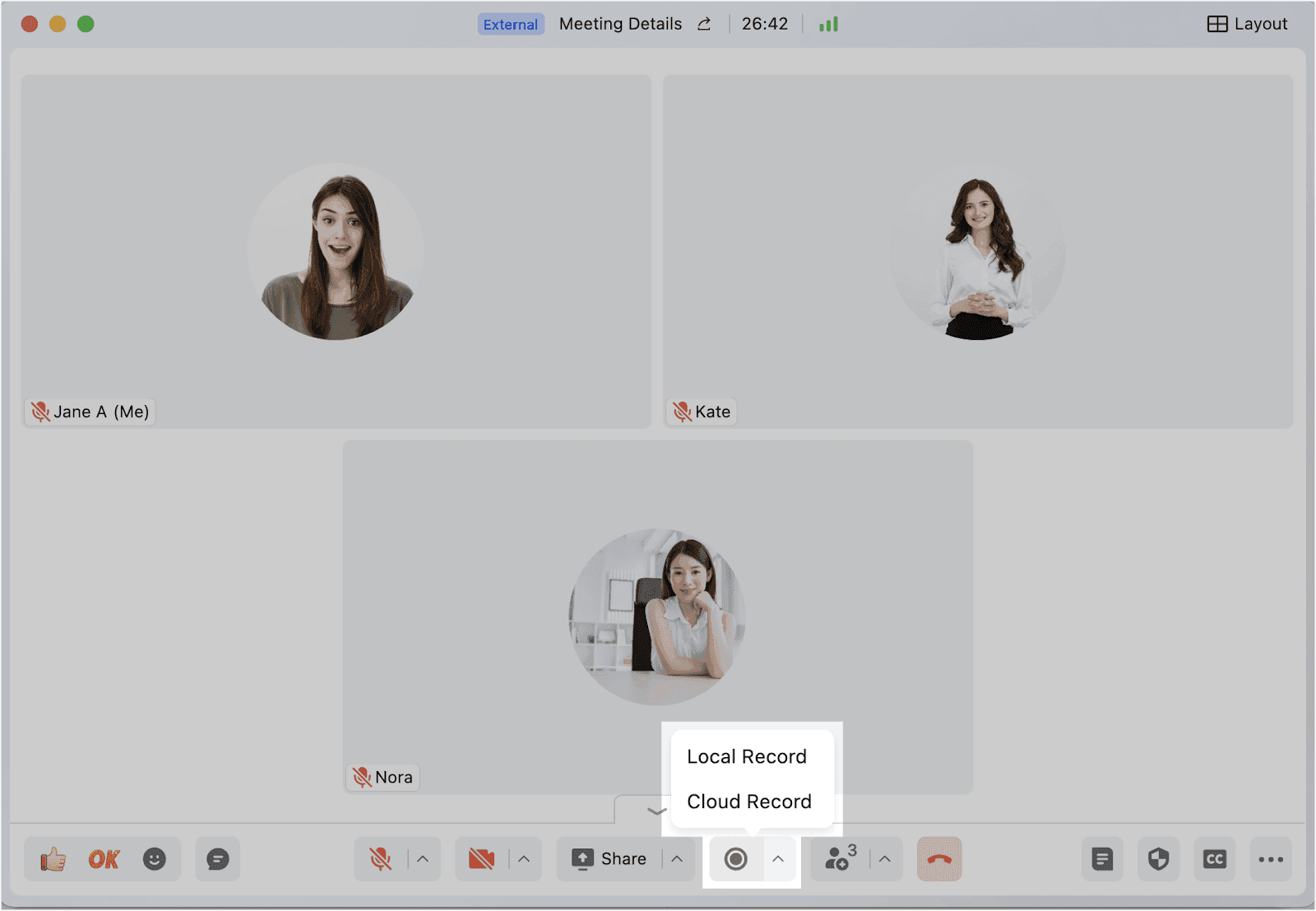 Record your audio meeting on Lark