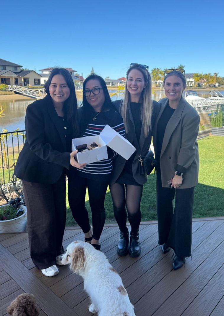 Daniella, Jodie and Tiffany visiting one of our lovely nurses in the Northern Rivers, NSW.