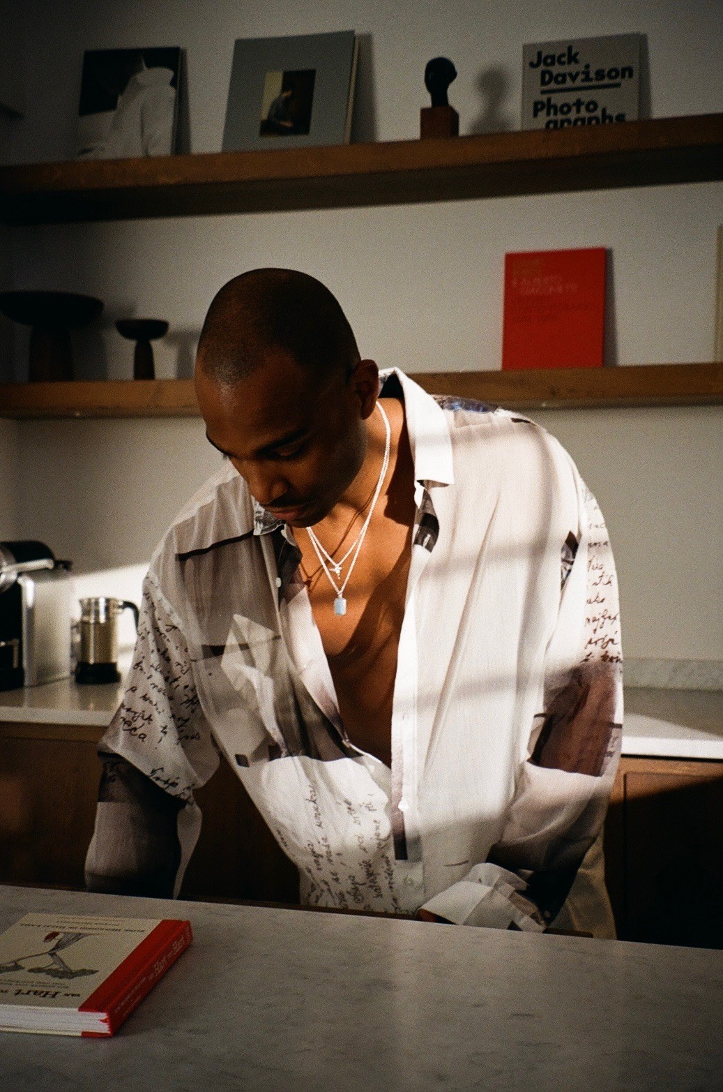 Batch.Works product catalogue book on a work top with a graphic printed image on the front