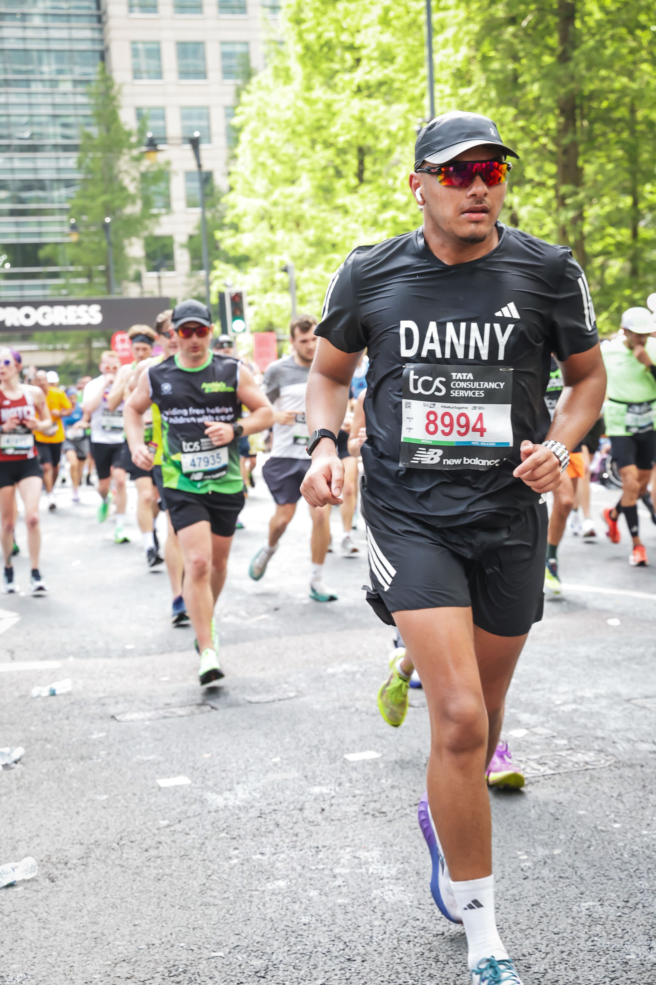 Danny running the London Marathon