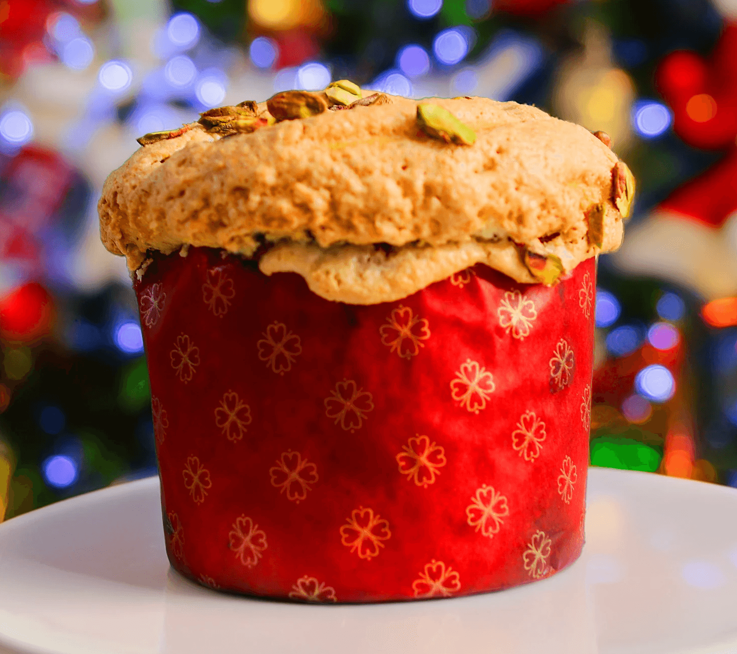 Panetone Italiano de Chocolate e Pistache Premium