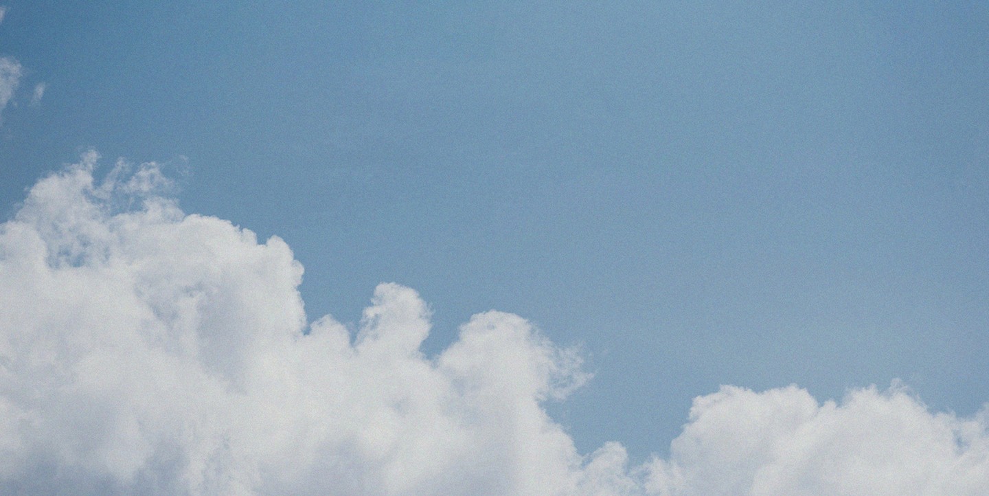 A cloud in a blue sky