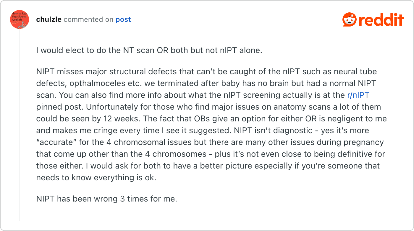 Post on Reddit