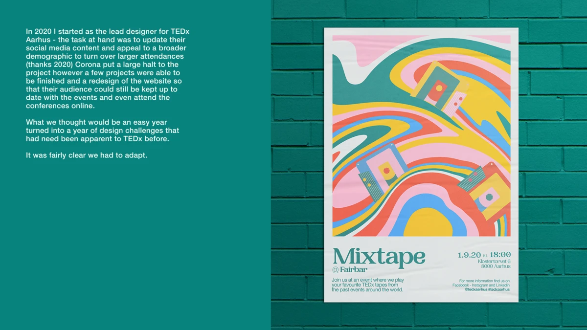 Mixtape poster layout for TEDx