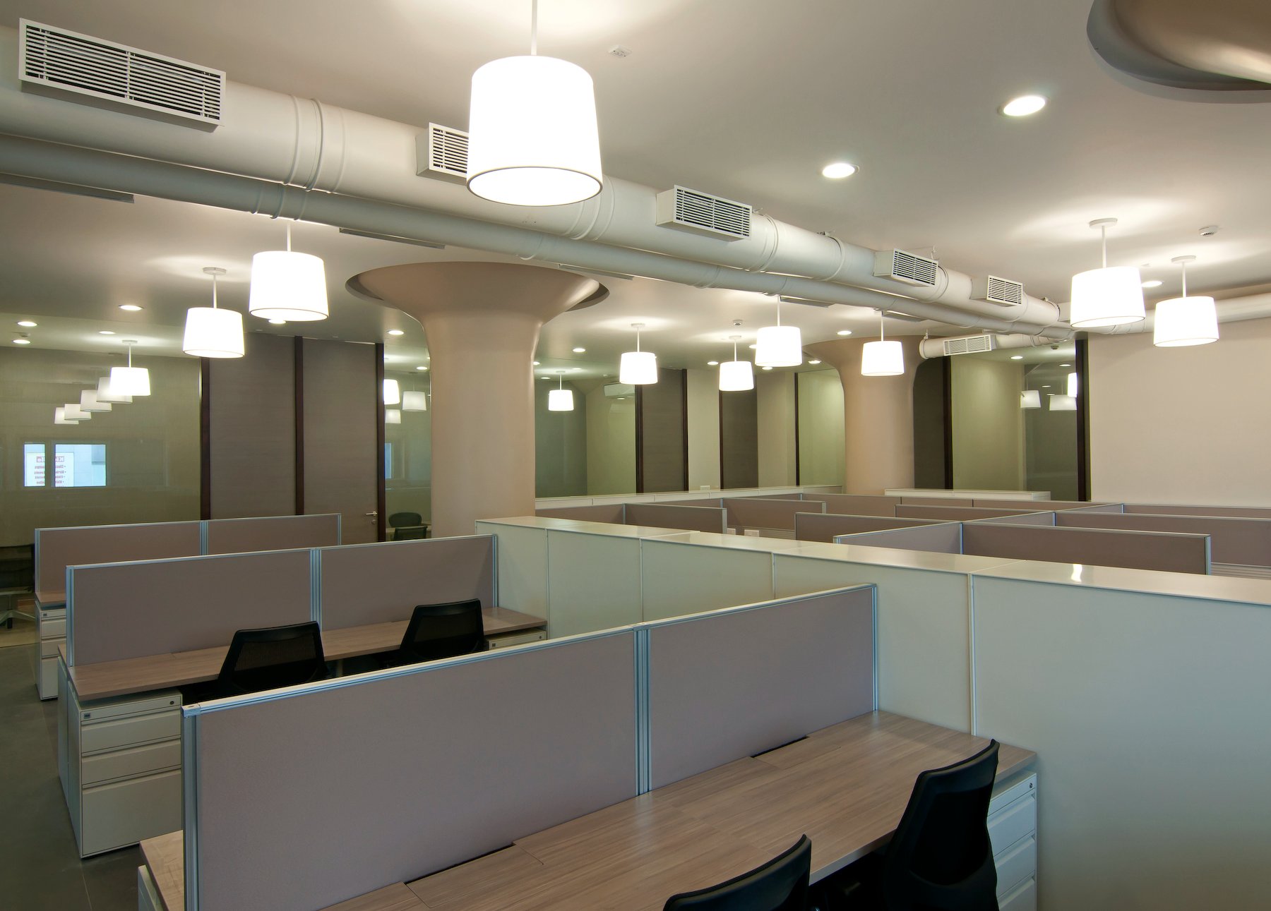 Workstation area of corporate office 