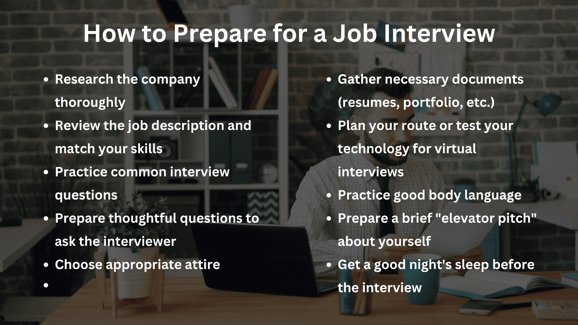 How to prepare for a job interview