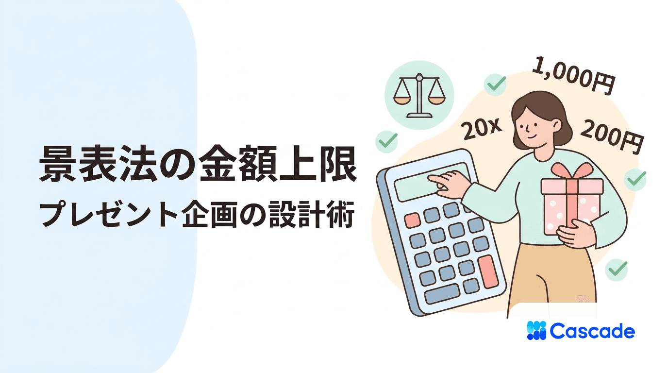 プレゼント企画と景表法｜金額上限と表示・抽選条件の設計