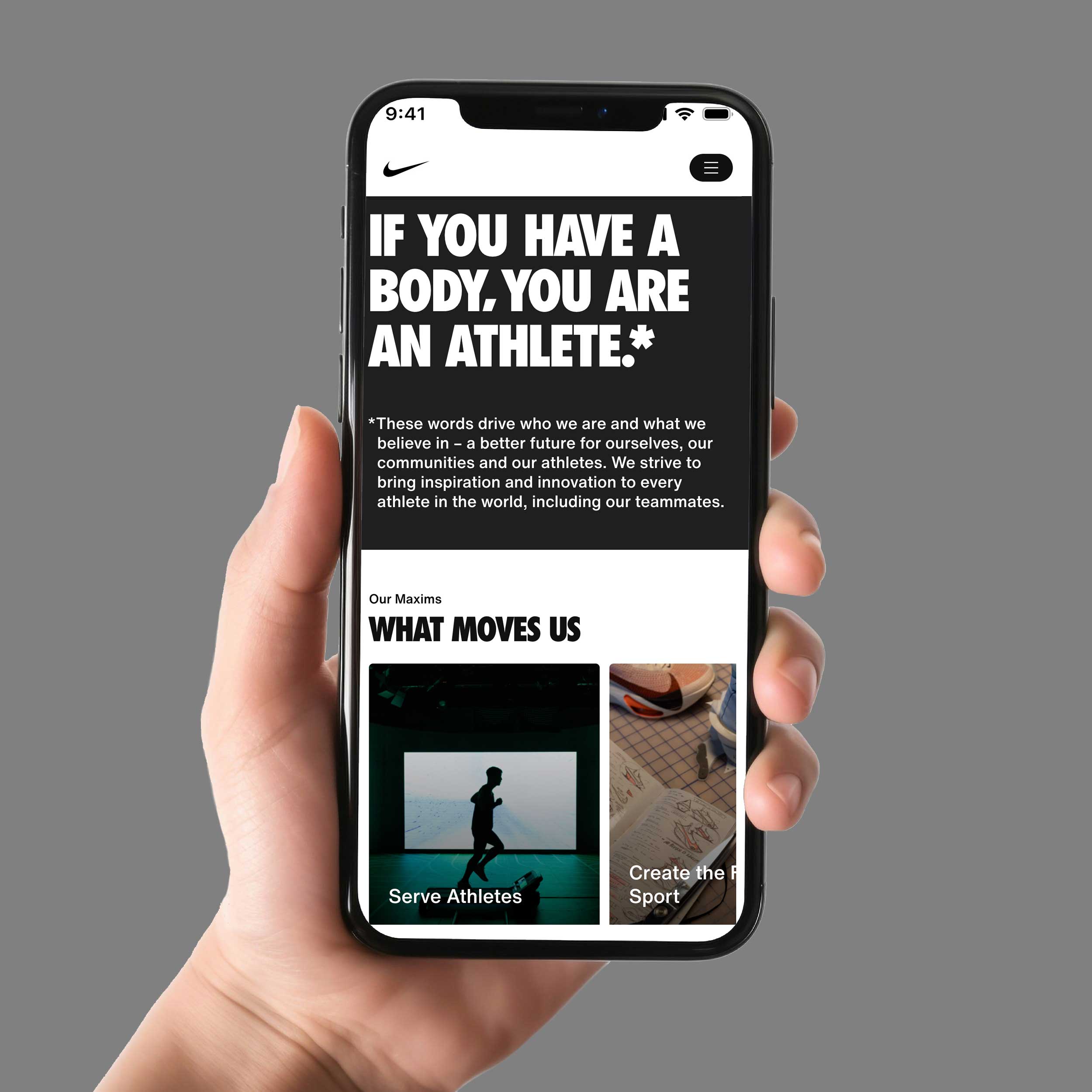 Brand design example from portfolio