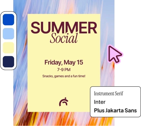 Branded social media templates