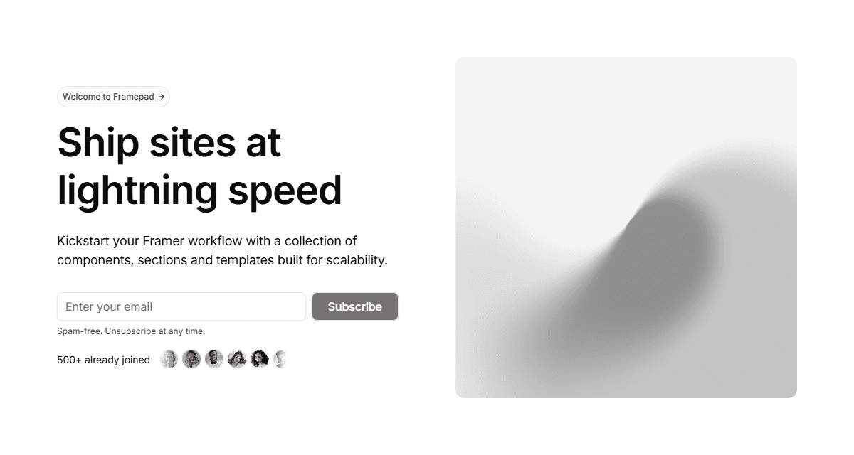 ein wireframe-auszug, eine hero-section