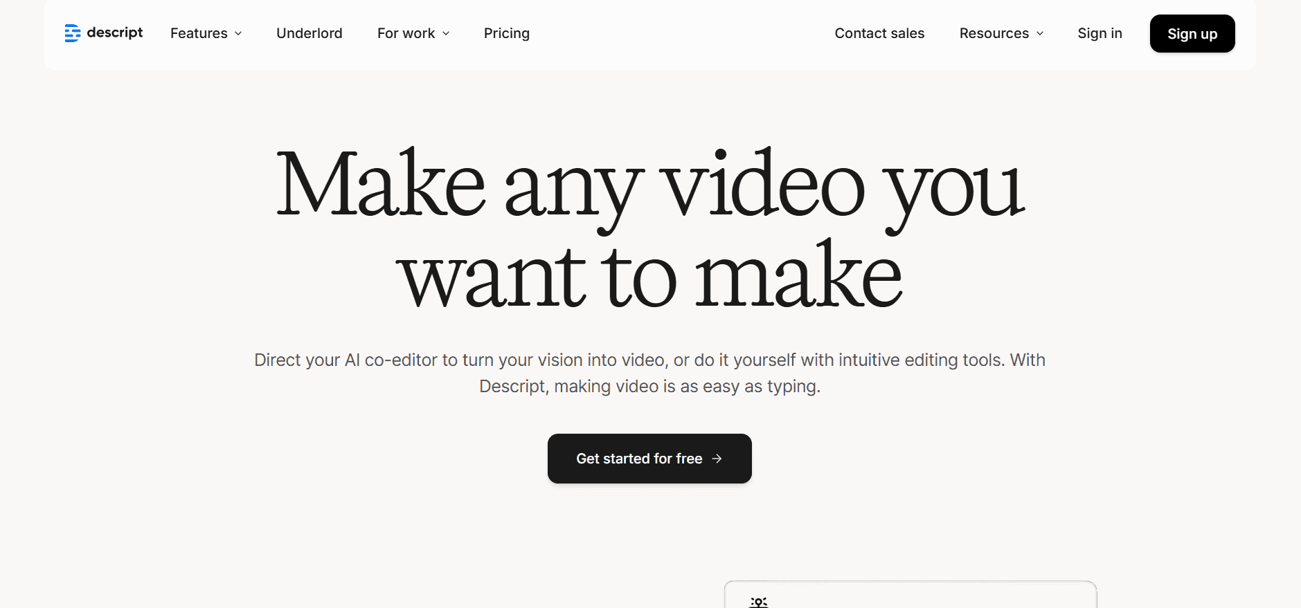 Descript - screen studio alternative