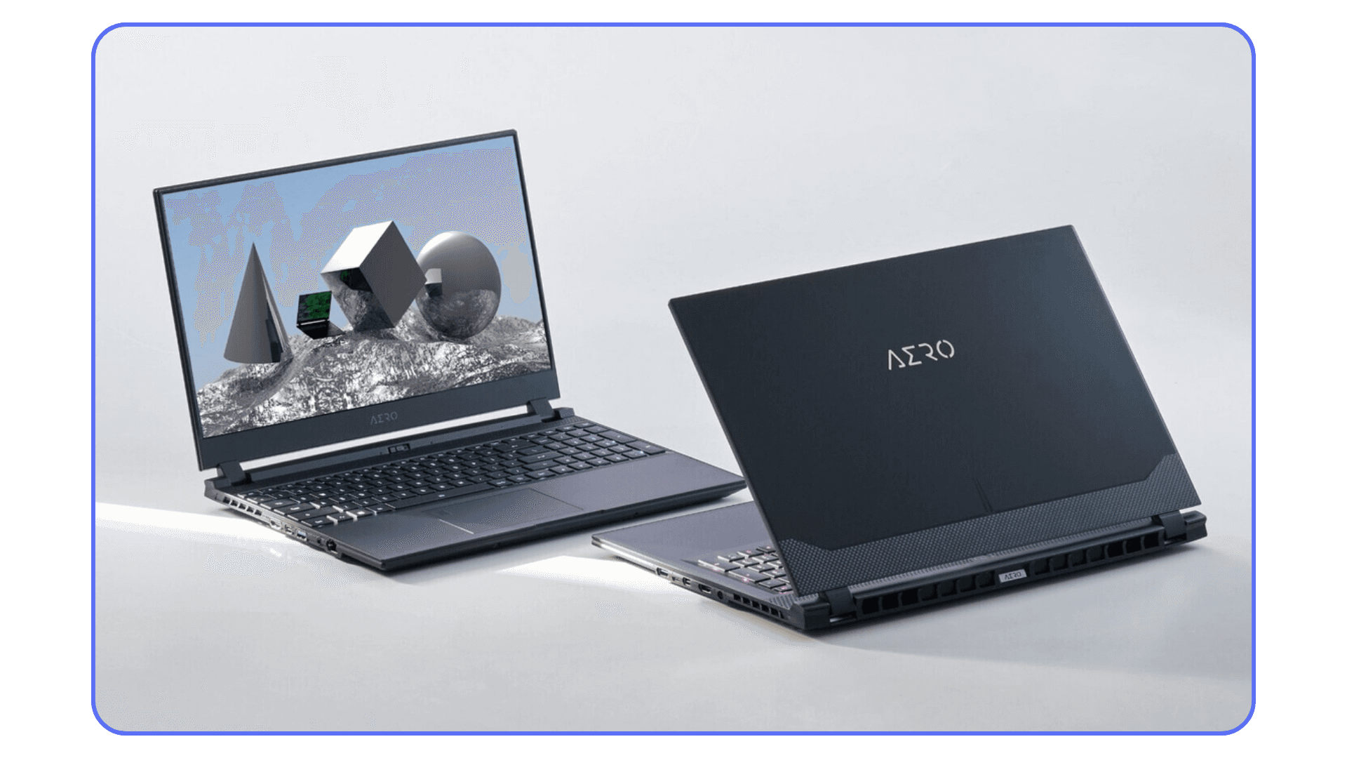 Gigabyte Aero creator laptops with high-resolution display, designed for Blender and 3D content creation