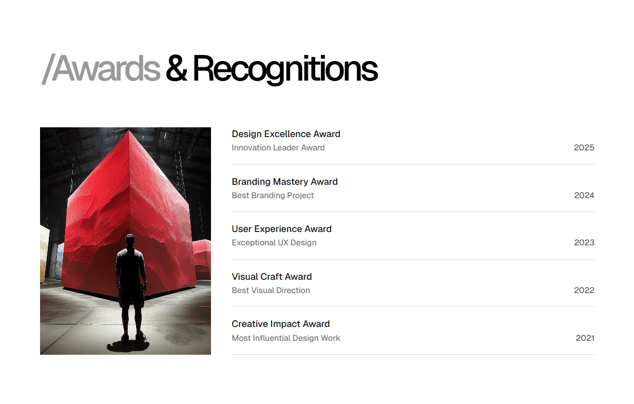 Framer Award Section Component