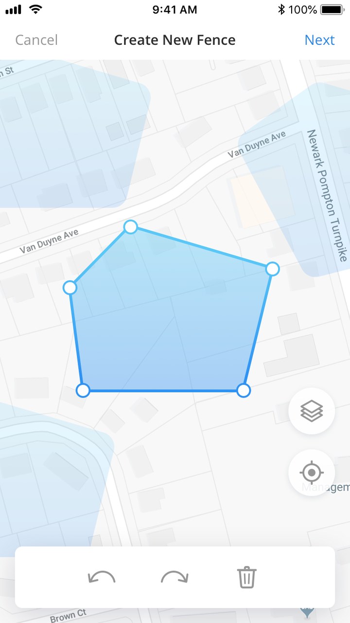 Halo Collar app: Draw a fence