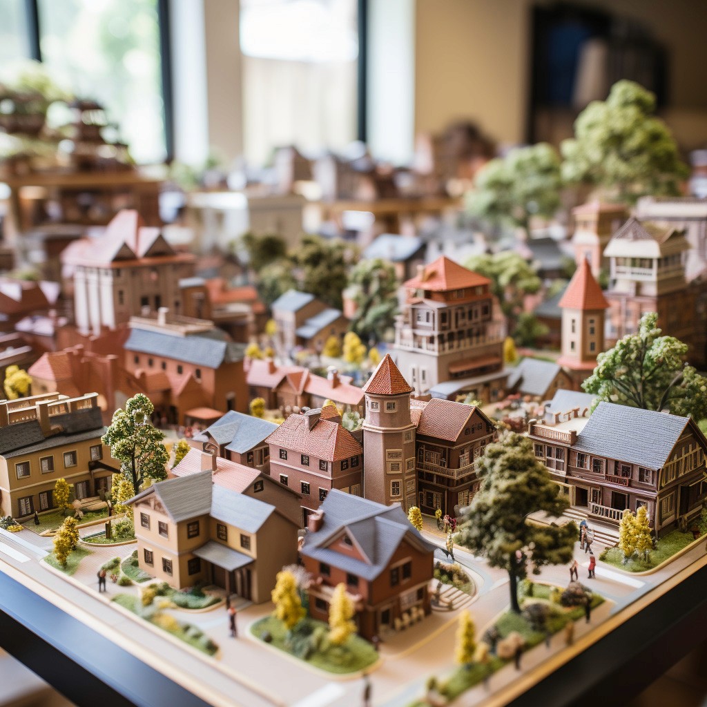 Настільний реалістичний макет населеного пункту