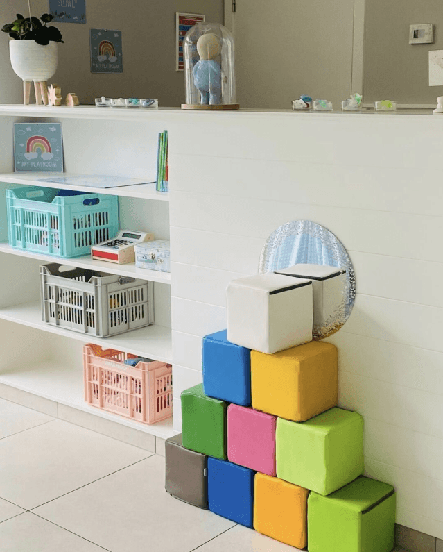 binnenkant opvang met blokken