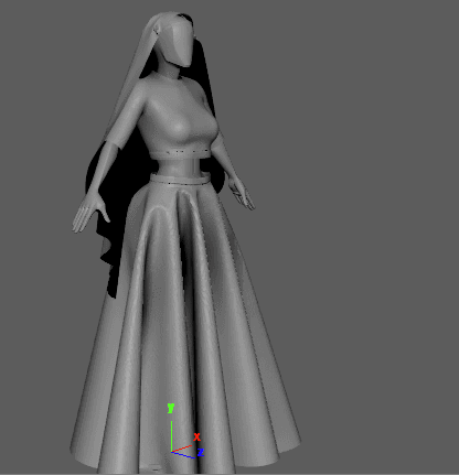 Full Sari outfit 3/4 view