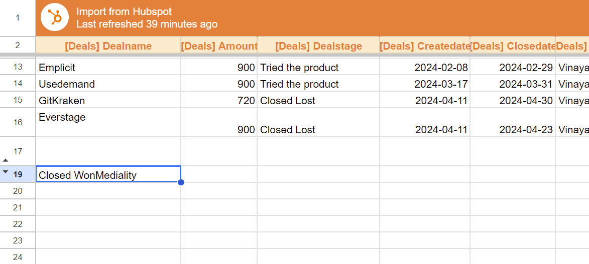 Replacing with content in the cells