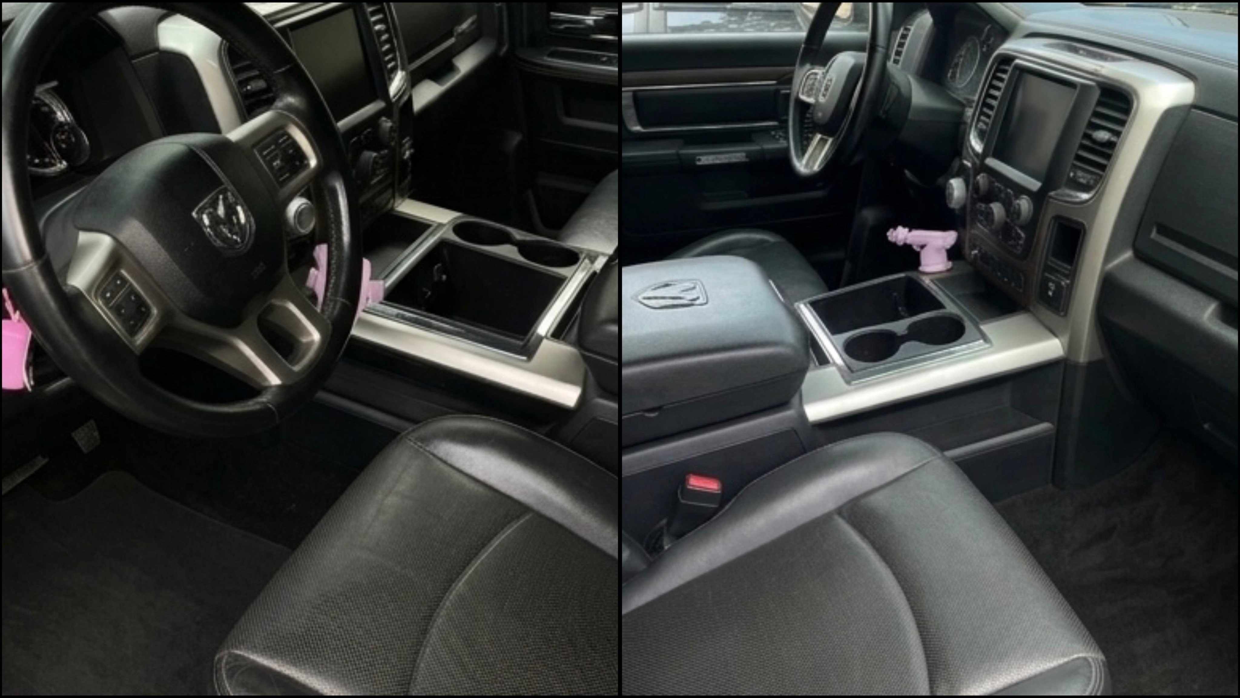 After photo of a cleaned vehicle interior following detailing