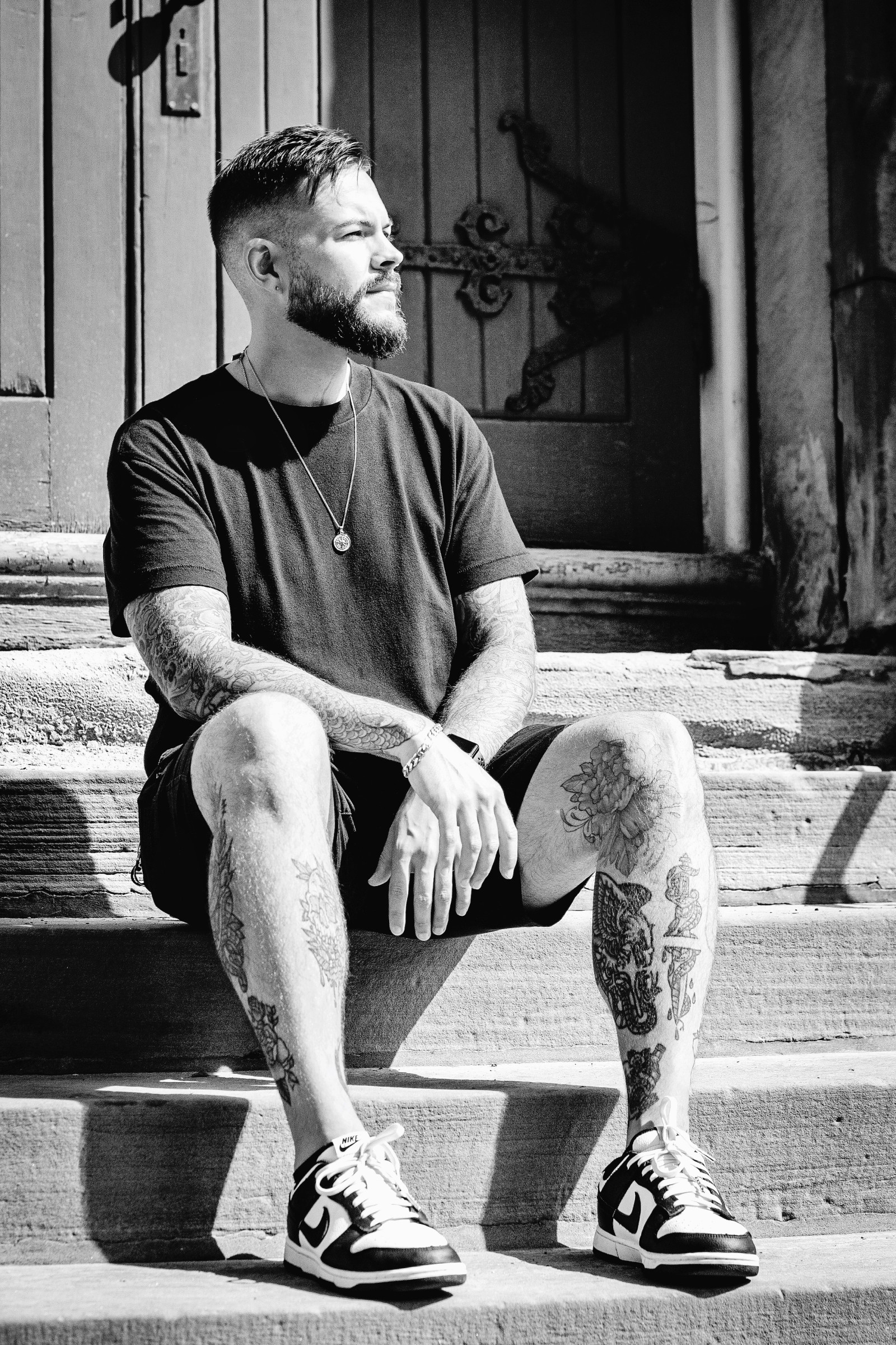 Paul Lapkin Stairs Portrait