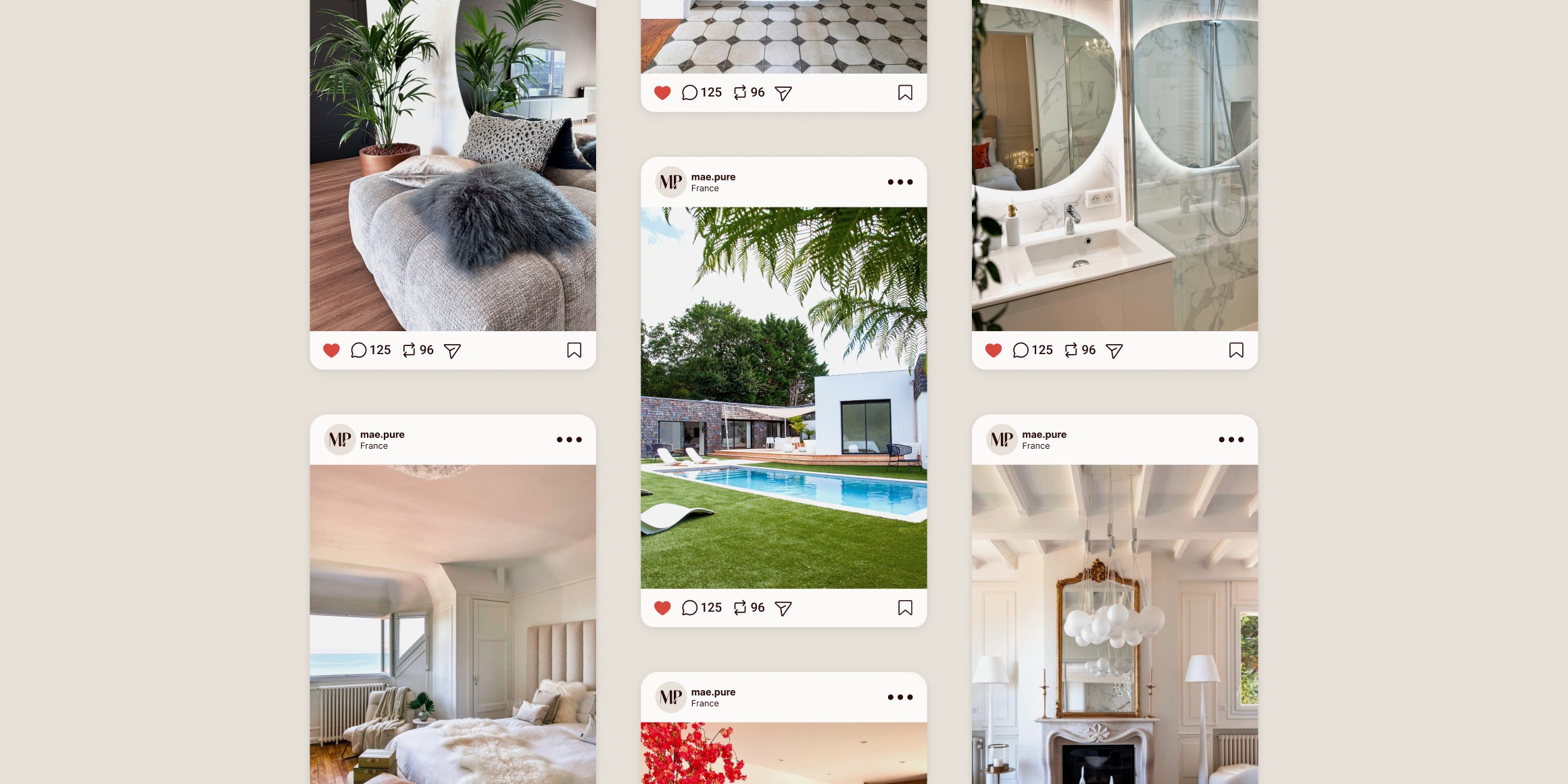 Autres exemples de publications pour mettre en valeur le travail d'Arche Créa.