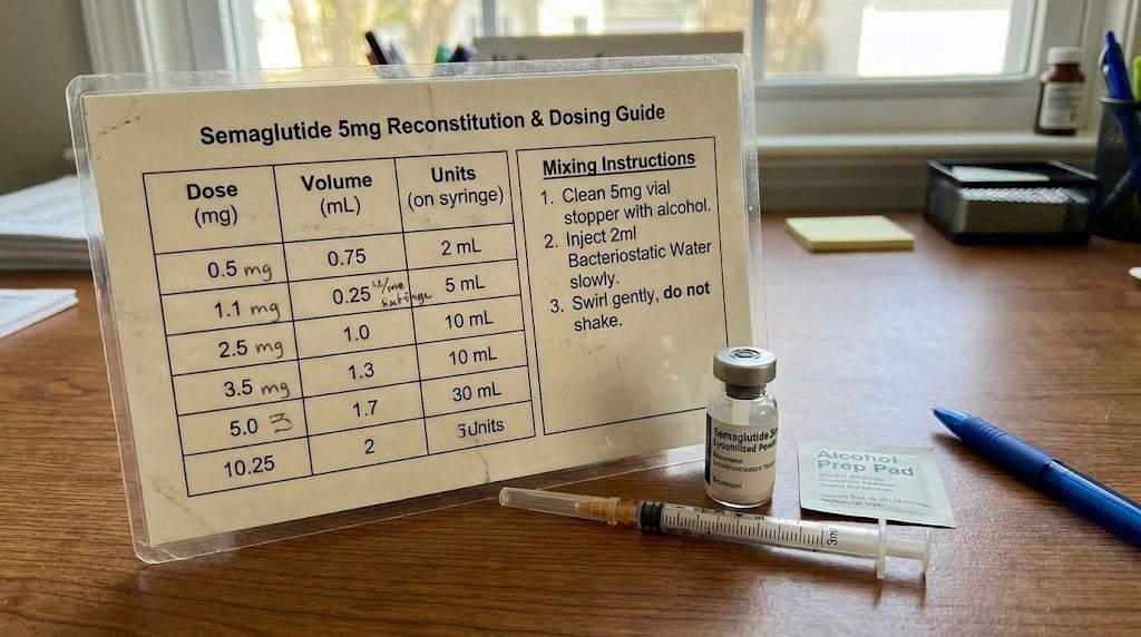 Semaglutide mixing chart 5mg