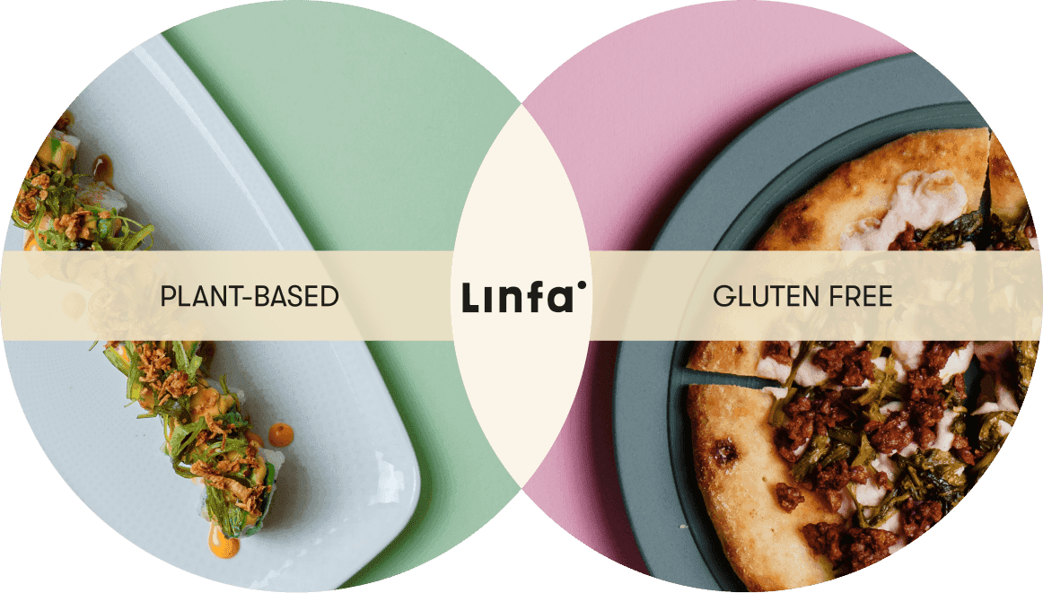 Linfa is plant-based and gluten free