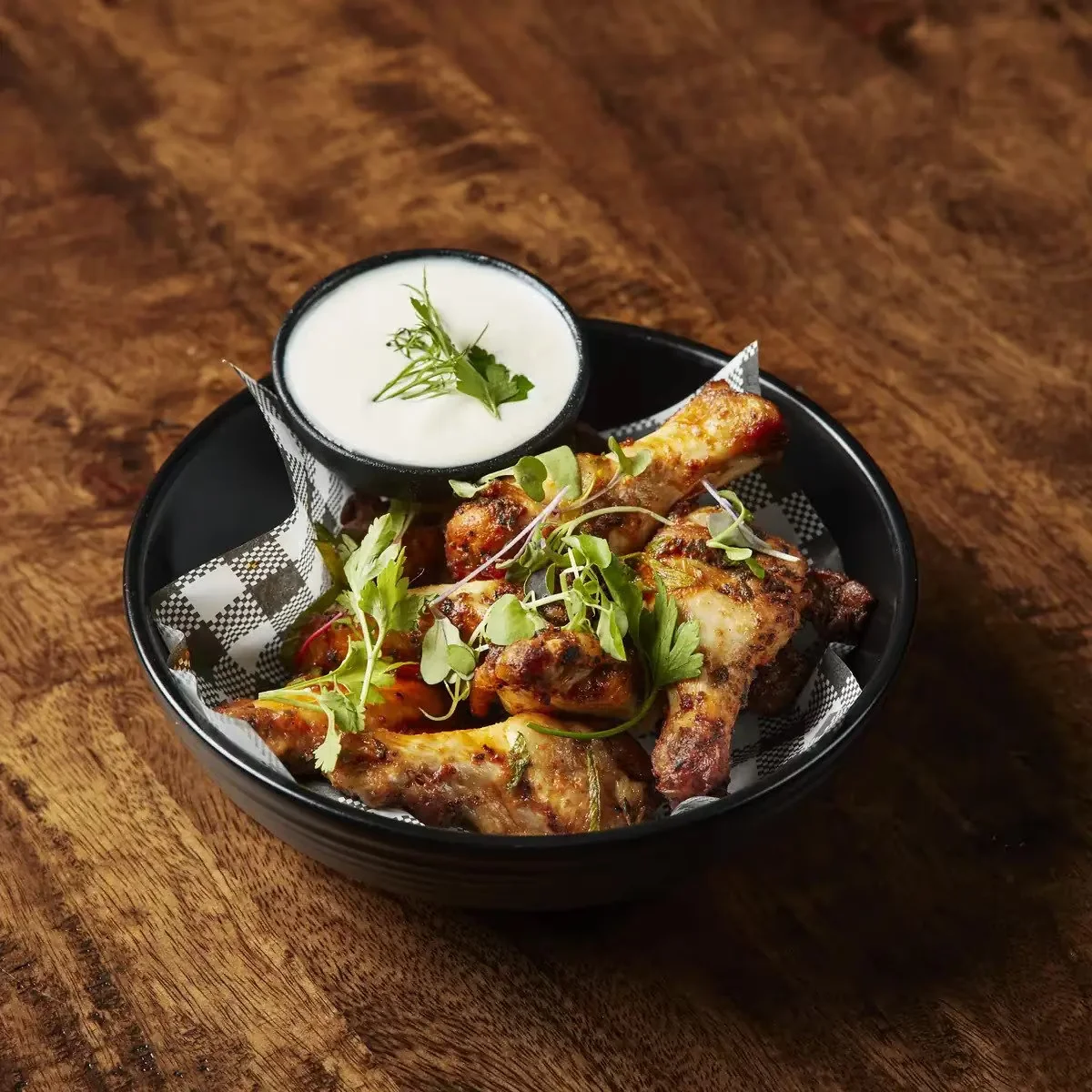 Chicken wings in a bowl