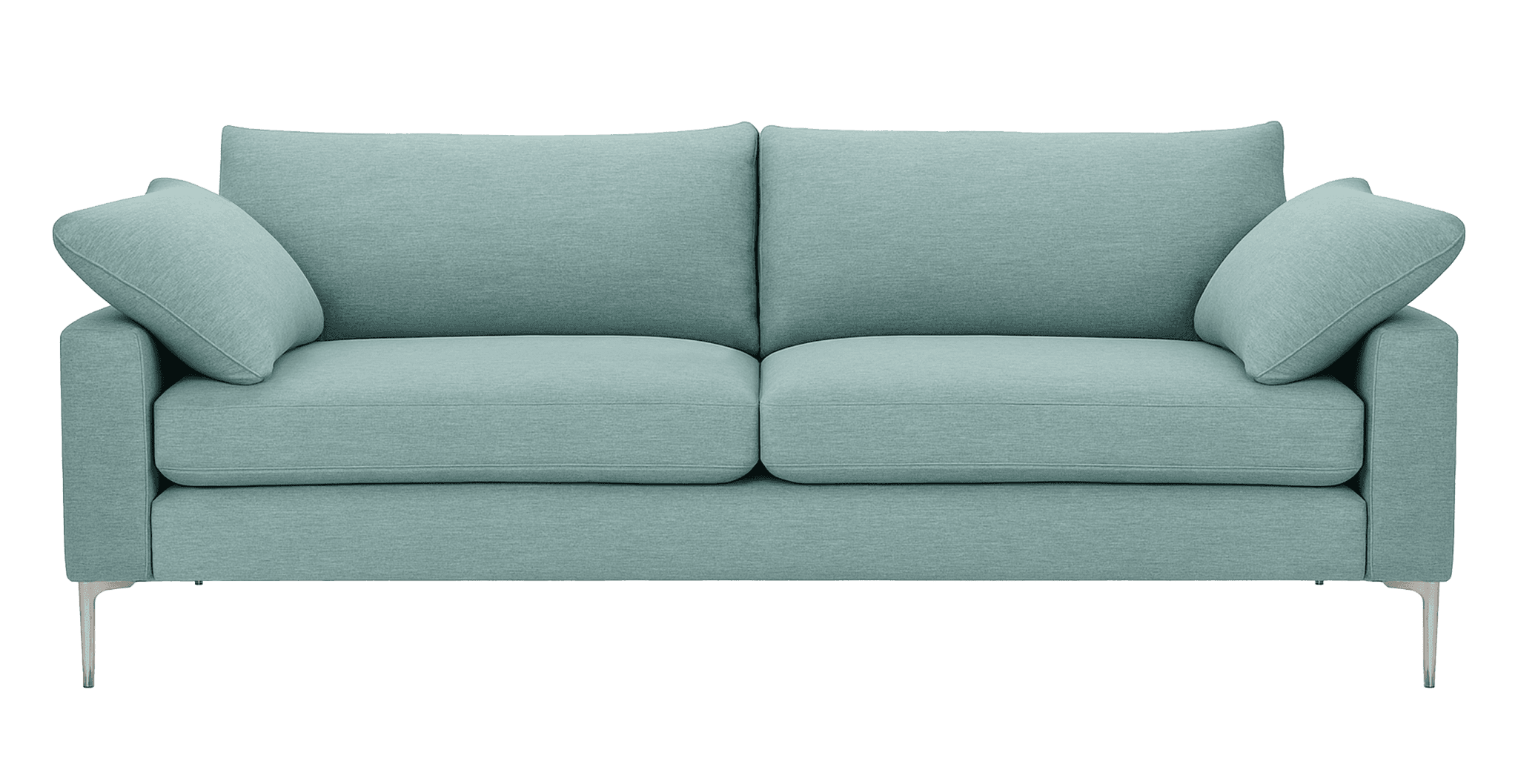 Light blue sofa used as a visual base for GUFR’s transformation concept section.