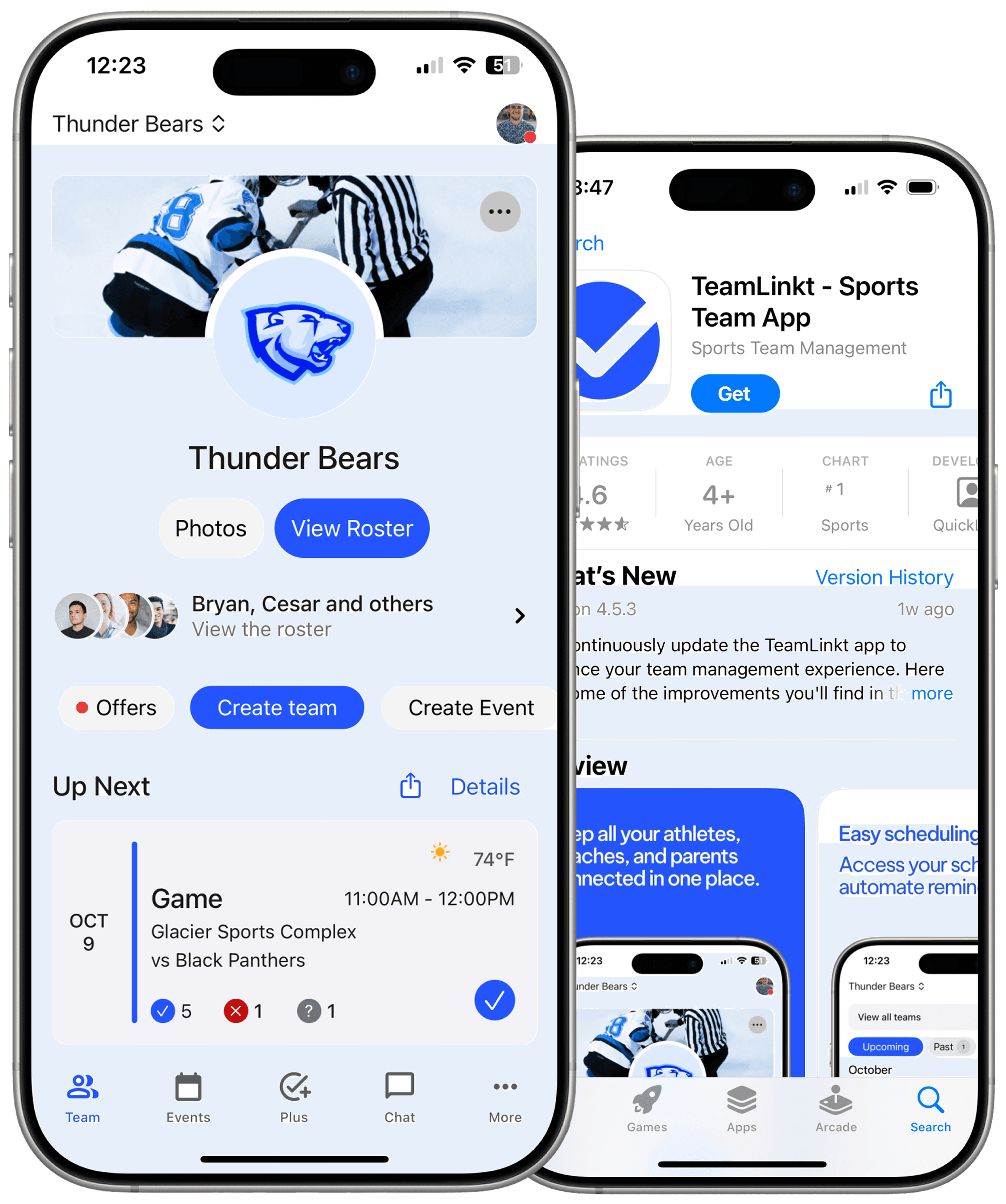 TeamLinkt's Hockey Team App 