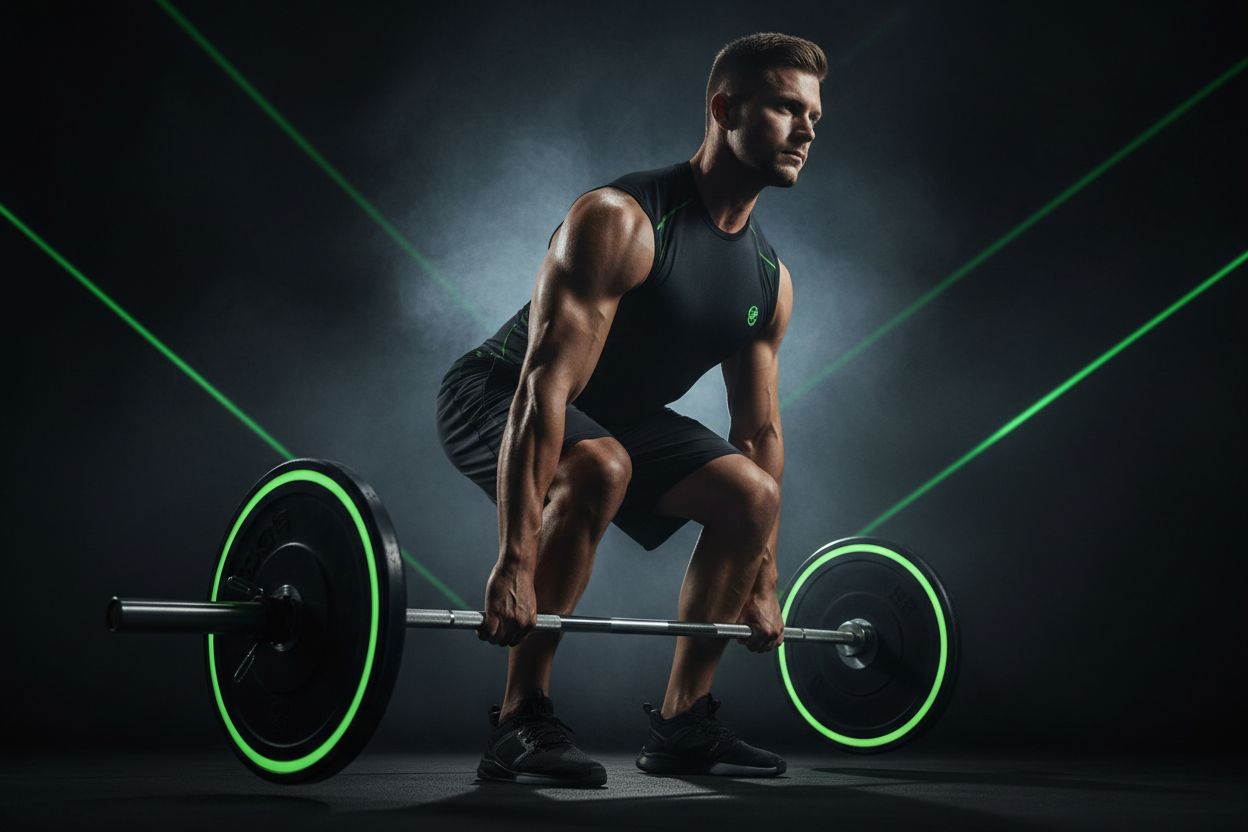 Man performing a hip hinge deadlift