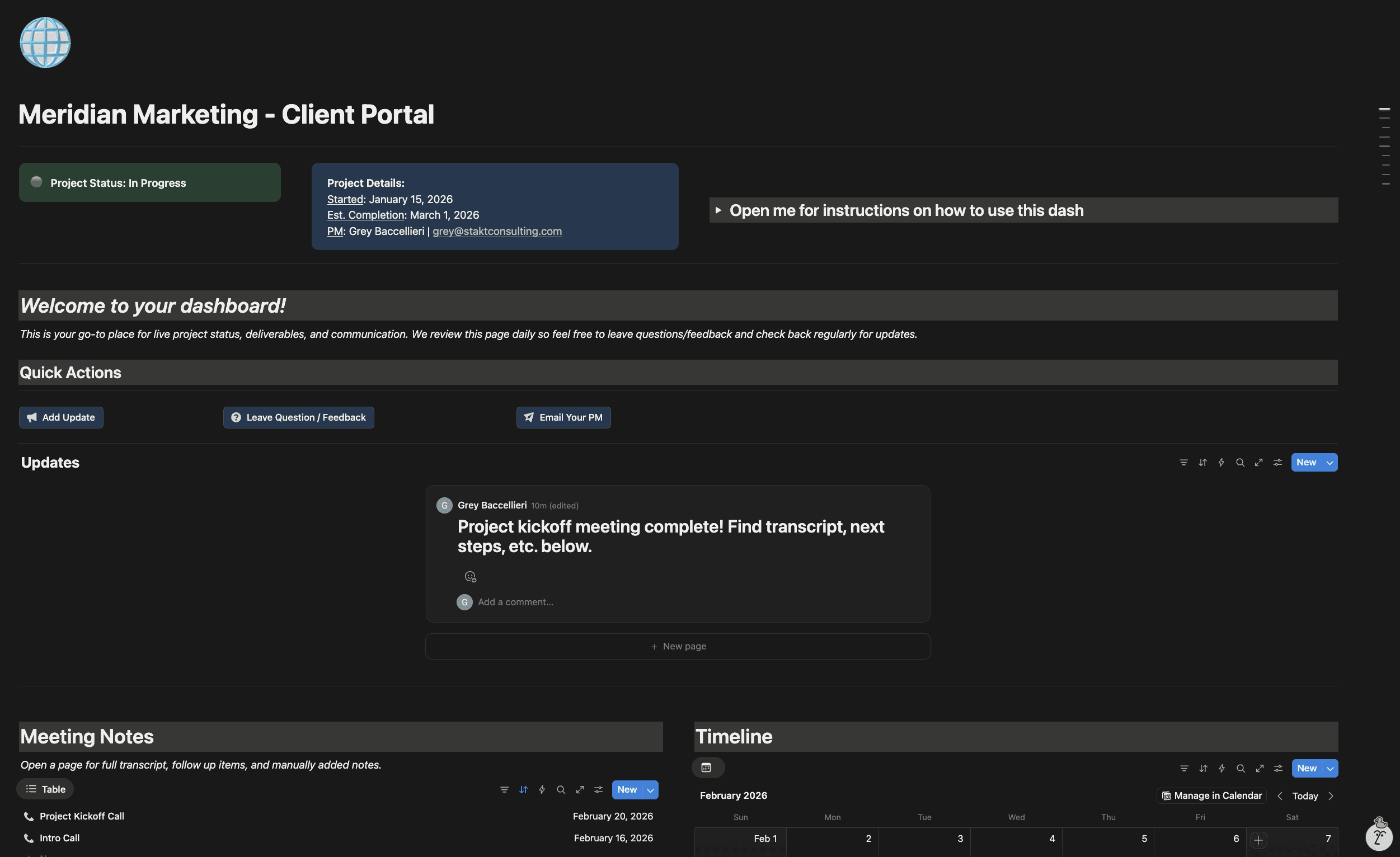 Custom Client Portal