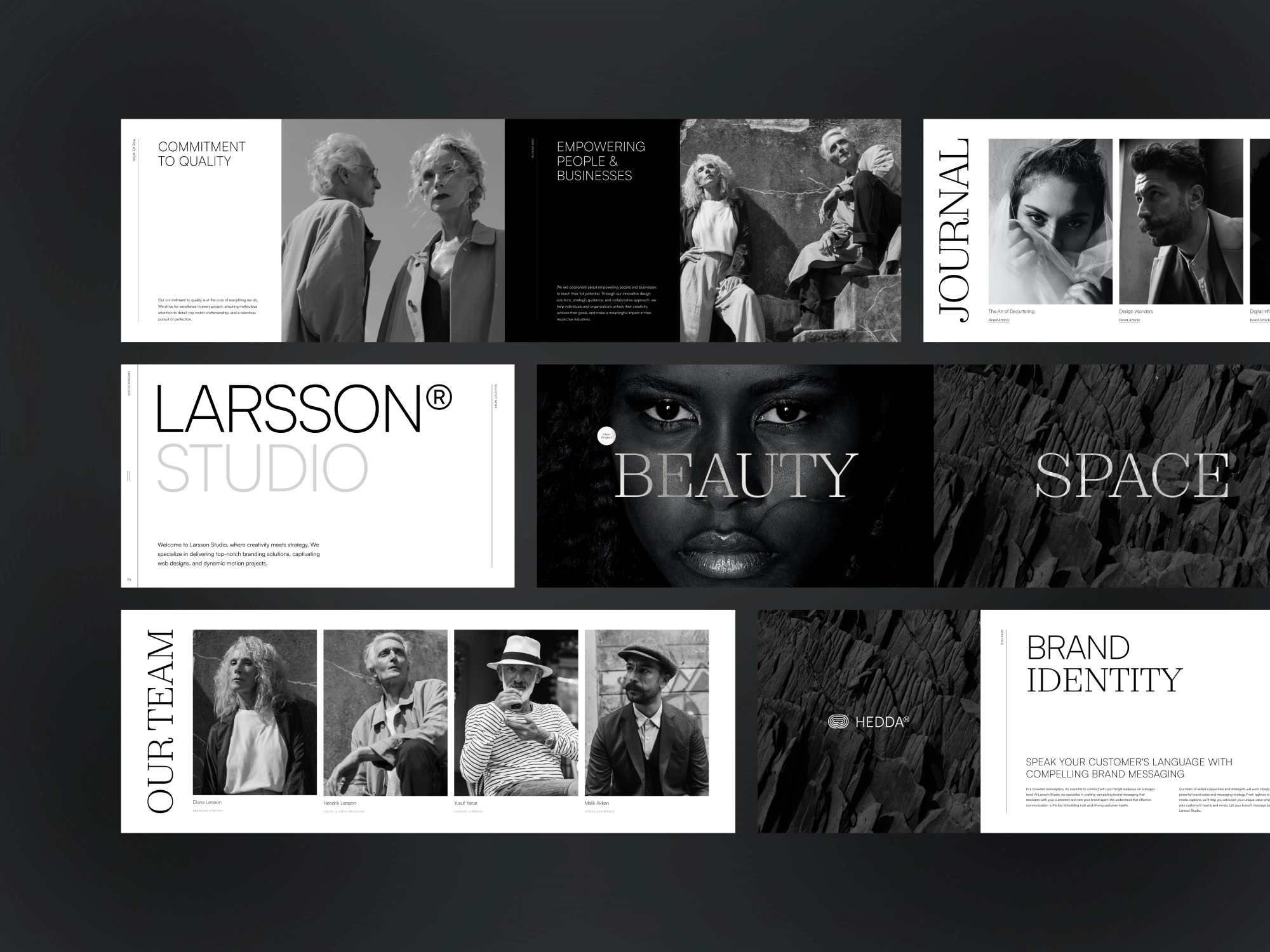 Larsson - Portfolio Website Template - Preview Hover