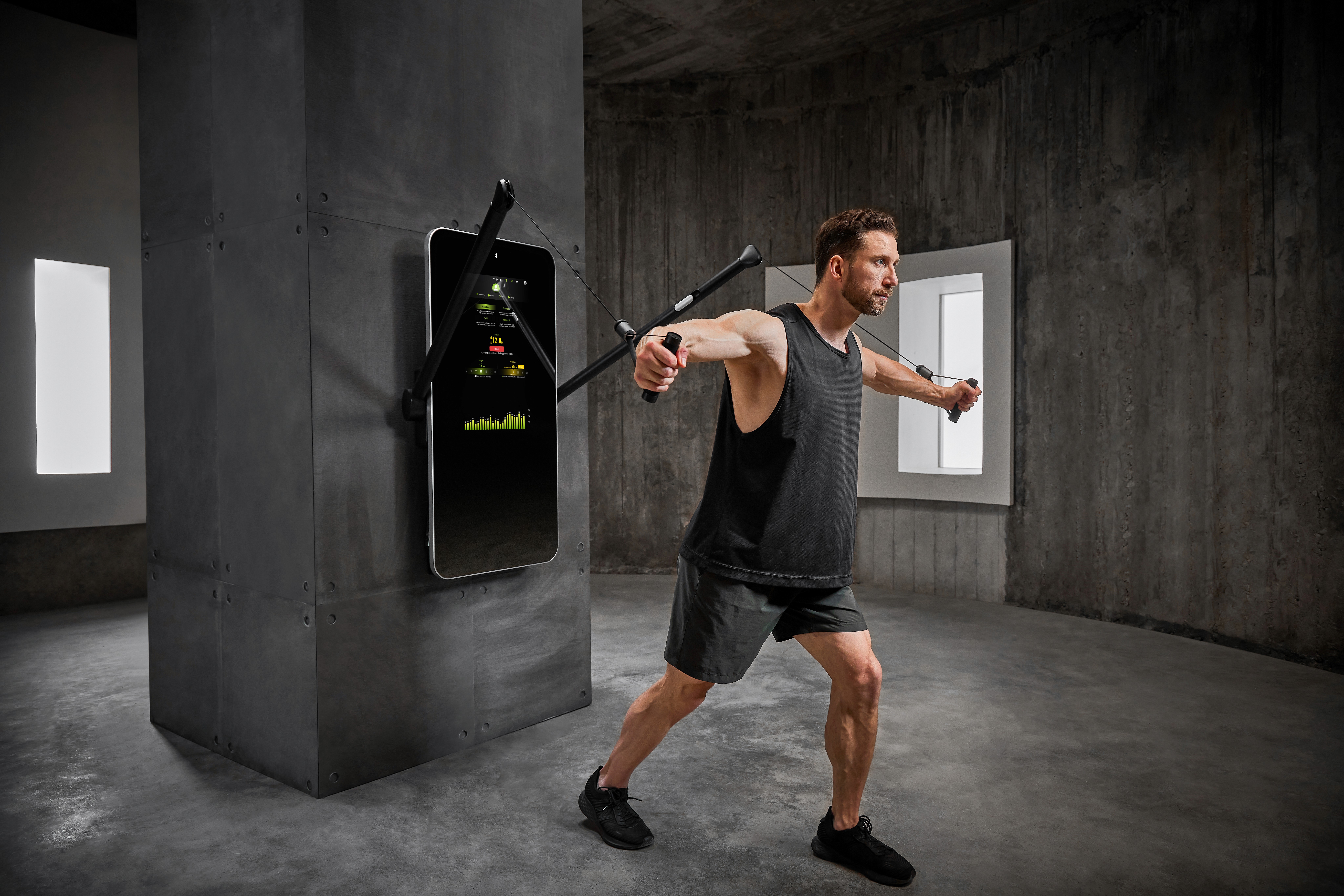 homem fazendo exercício em um modelo y