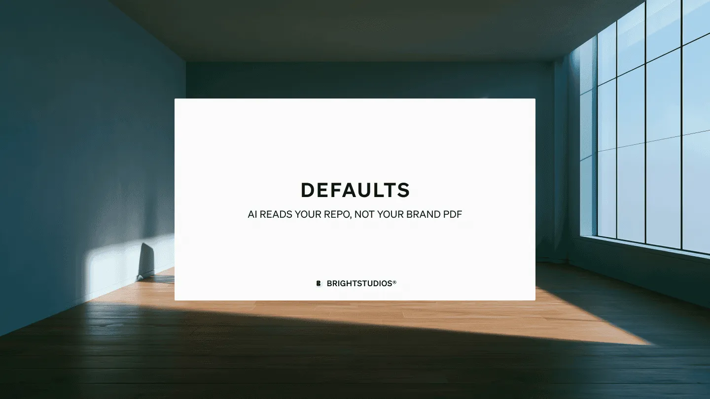 AI reads your repo, not your brand PDF